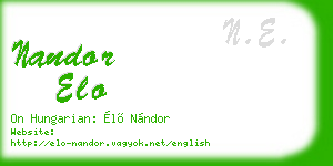 nandor elo business card