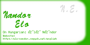 nandor elo business card